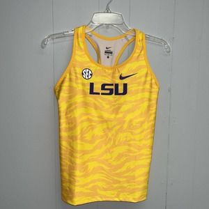 Nike Team Issued Womens‎ LSU Tigers Track Field Running Singlet SEC 825142-XXX M